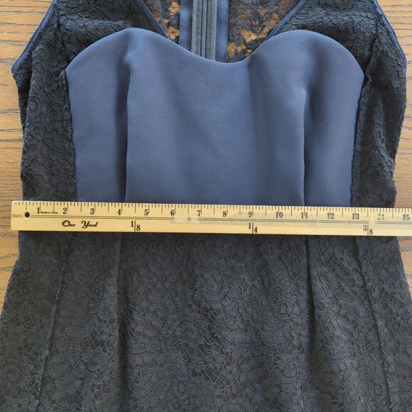 Sonia Rykiel Sleeveless lace black navy blue cocktail Sheath dress sz 38 sz 8 - Picture 14 of 16
